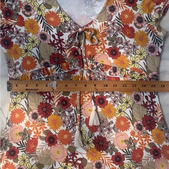 *5/$20 or 3/$15 Vintage 70s Retro Inspired Floral NWOT Empire Waist V-Neck Dress - Picture 7 of 9